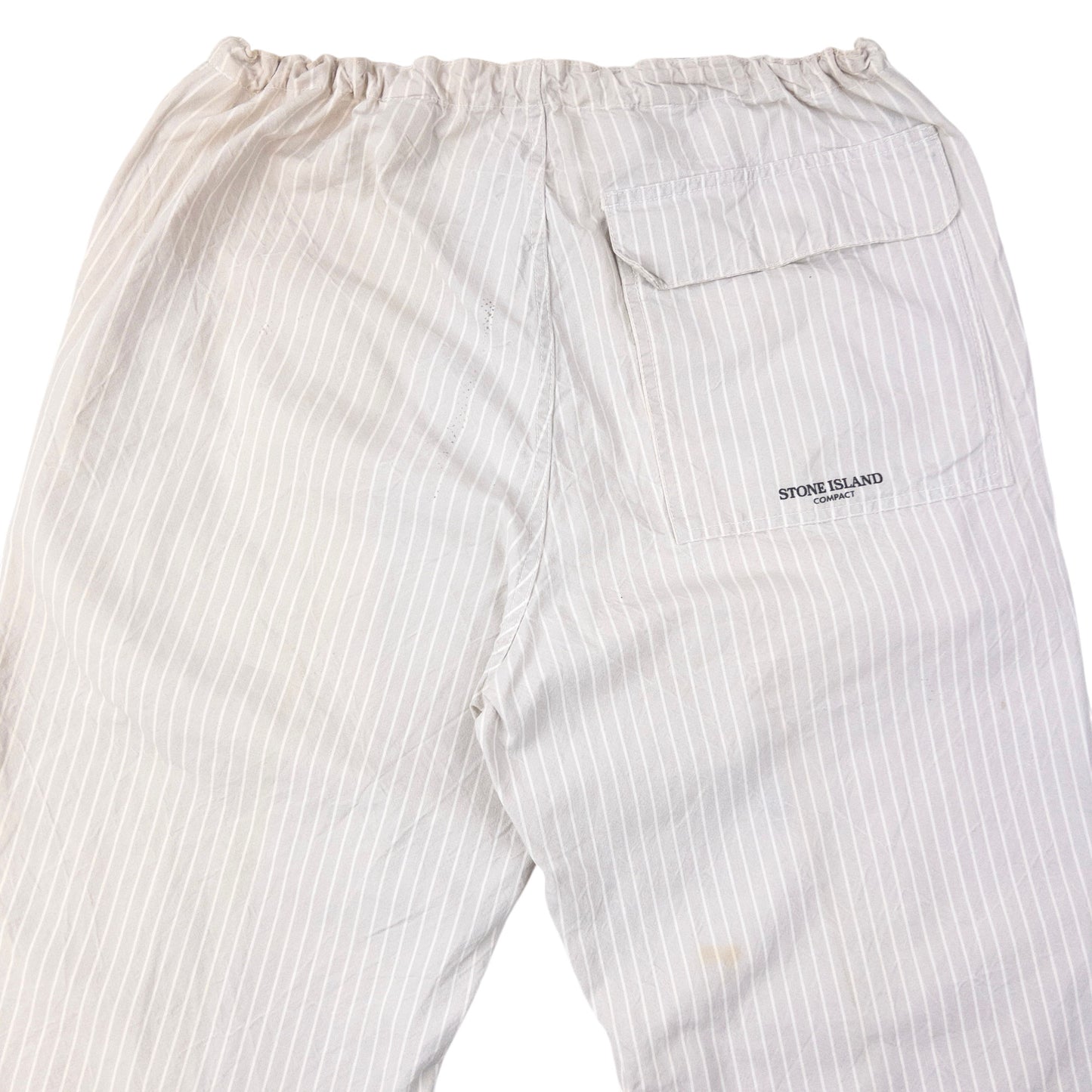 Vintage 2003 Stone Island Compact Striped Trousers Size W30