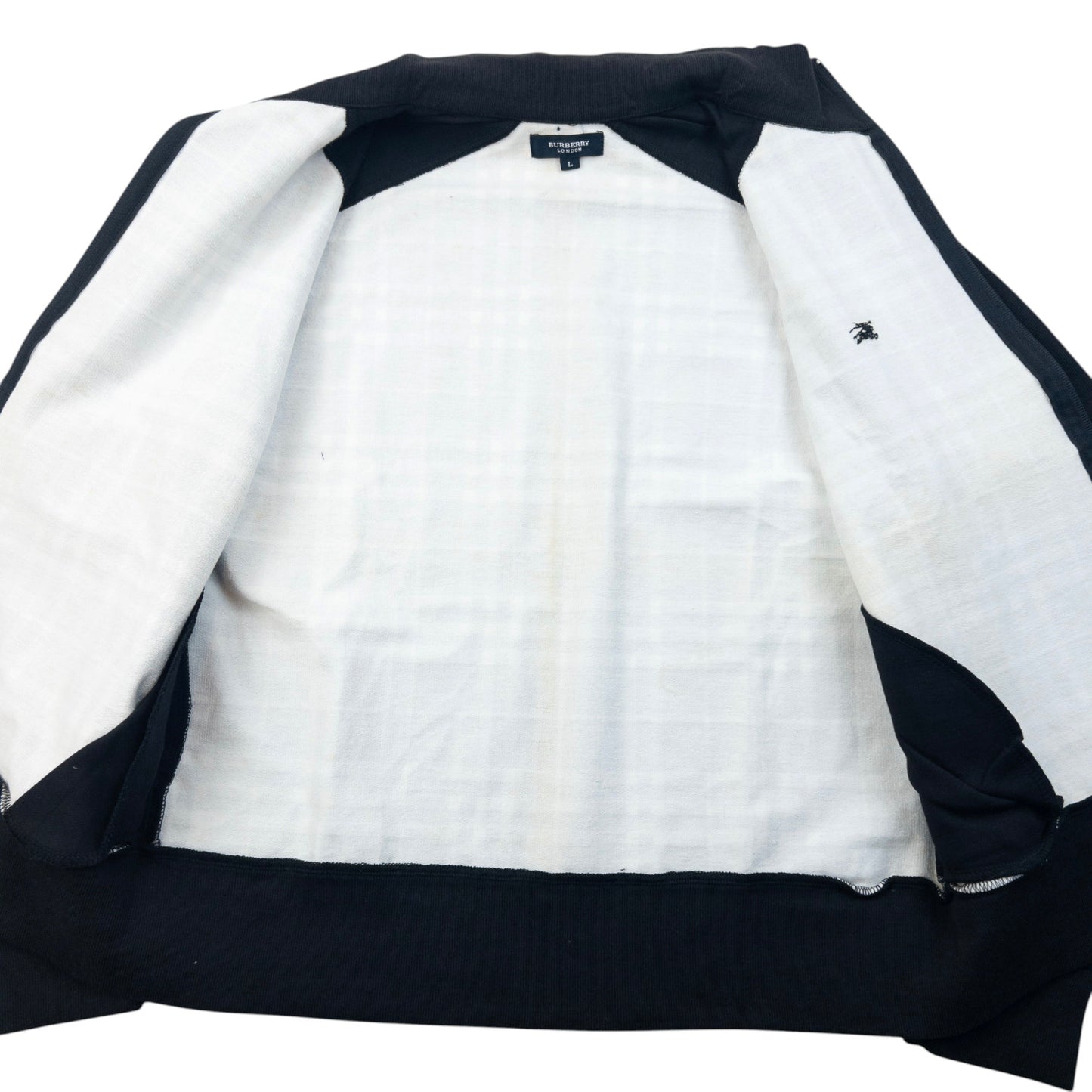 Vintage 2000s Burberry Nova Check Zip Up Sweatshirt Womens Size M