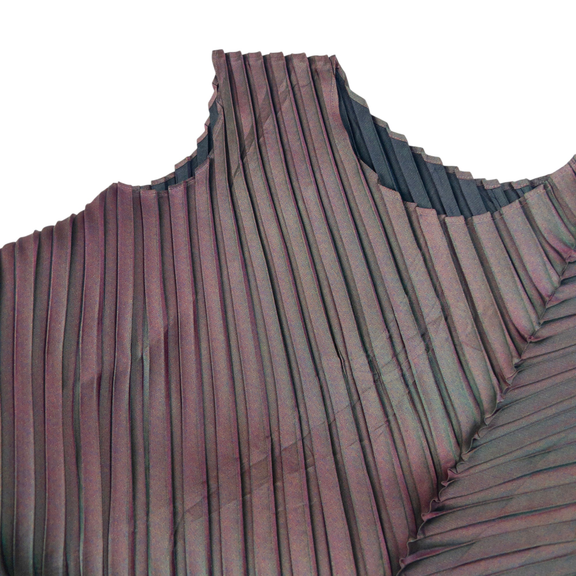 Vintage Issey Miyake Asymmetric Pleated Top Womens Size M