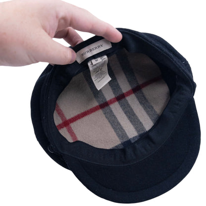 Vintage Burberry Wool Newsboy Hat Size M