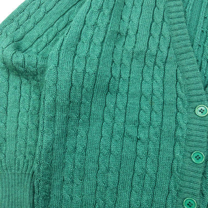 Vintage 80s Saint Laurent Rive Gauche Cable Knit Cardigan Size S