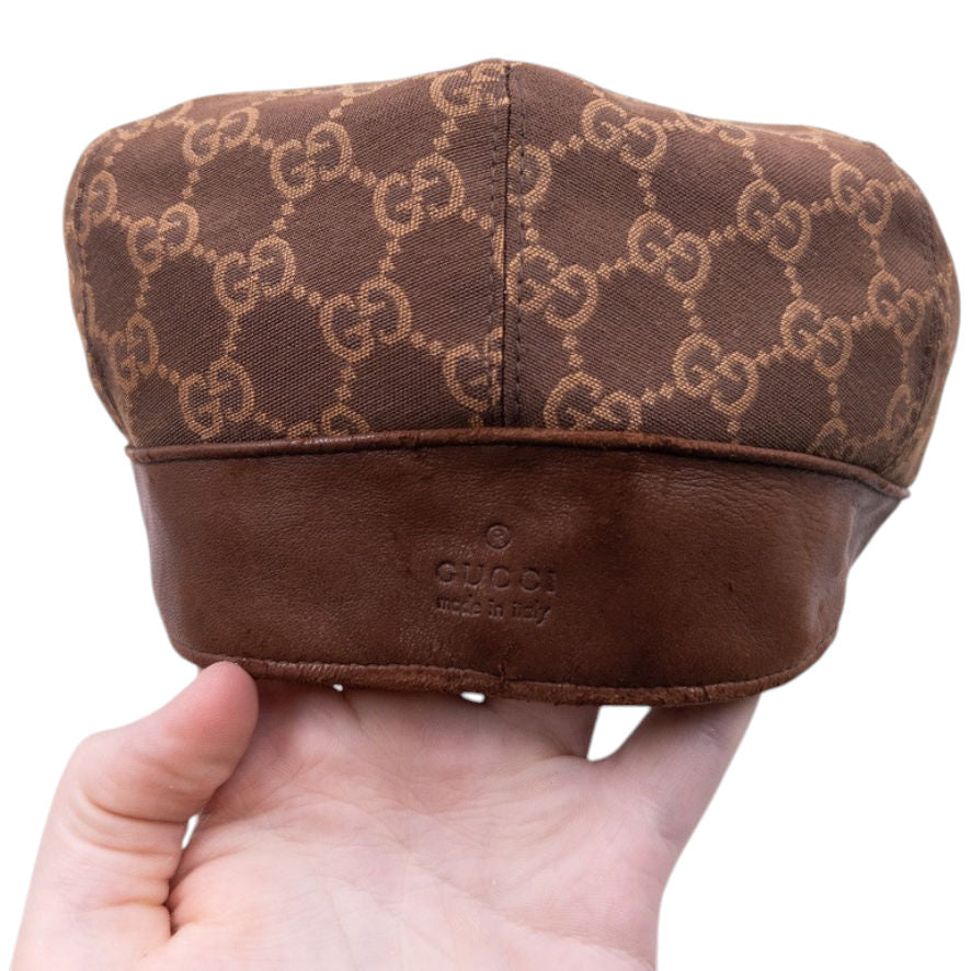 Vintage 2000s Gucci Monogram Flat Cap Size L
