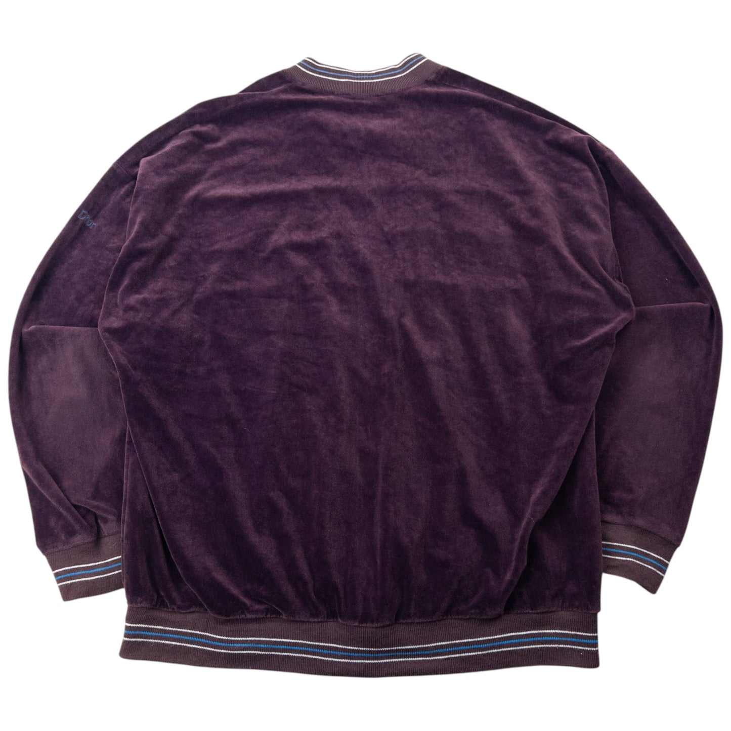 Vintage 80s Dior Monsieur Zip Up Velour Bomber Jacket Size L