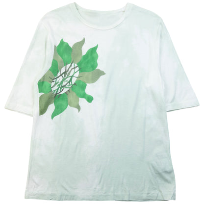 Vintage 90s Yohji Yamamoto Flower Graphic T Shirt Womens Size S