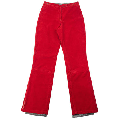 Vintage 2000s Prada Sport Layered Zip Cuff Corduroy Trousers Size W27