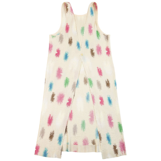 Vintage 90s Issey Miyake Pleated Longline Vest Dress Womens Size L