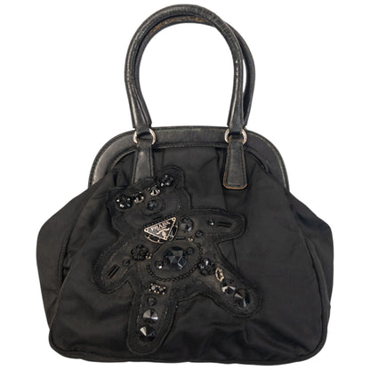 Vintage 2000s Prada Embellished Teddy Bear Handbag