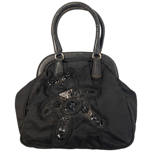 Vintage 2000s Prada Embellished Teddy Bear Handbag