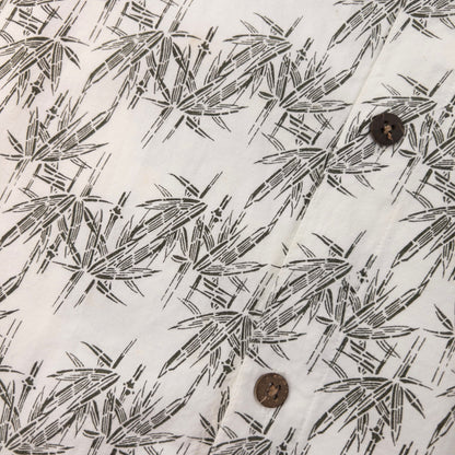 Vintage Stussy Bamboo Pattern Short Sleeve Button Up Shirt Size XL