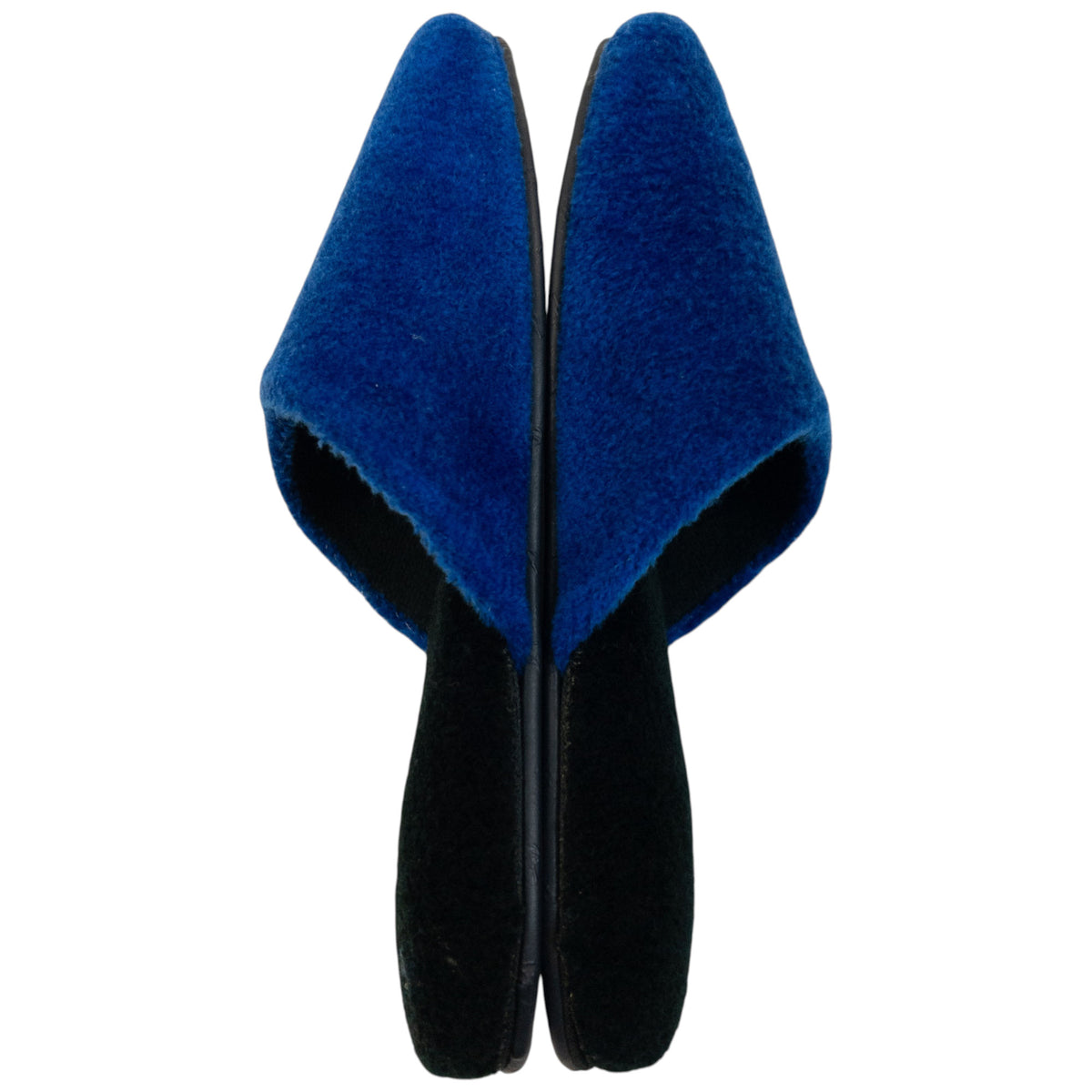 Vintage 80s YSL Yves Saint Laurent Embroidered Fleece Slippers Womens Size 6