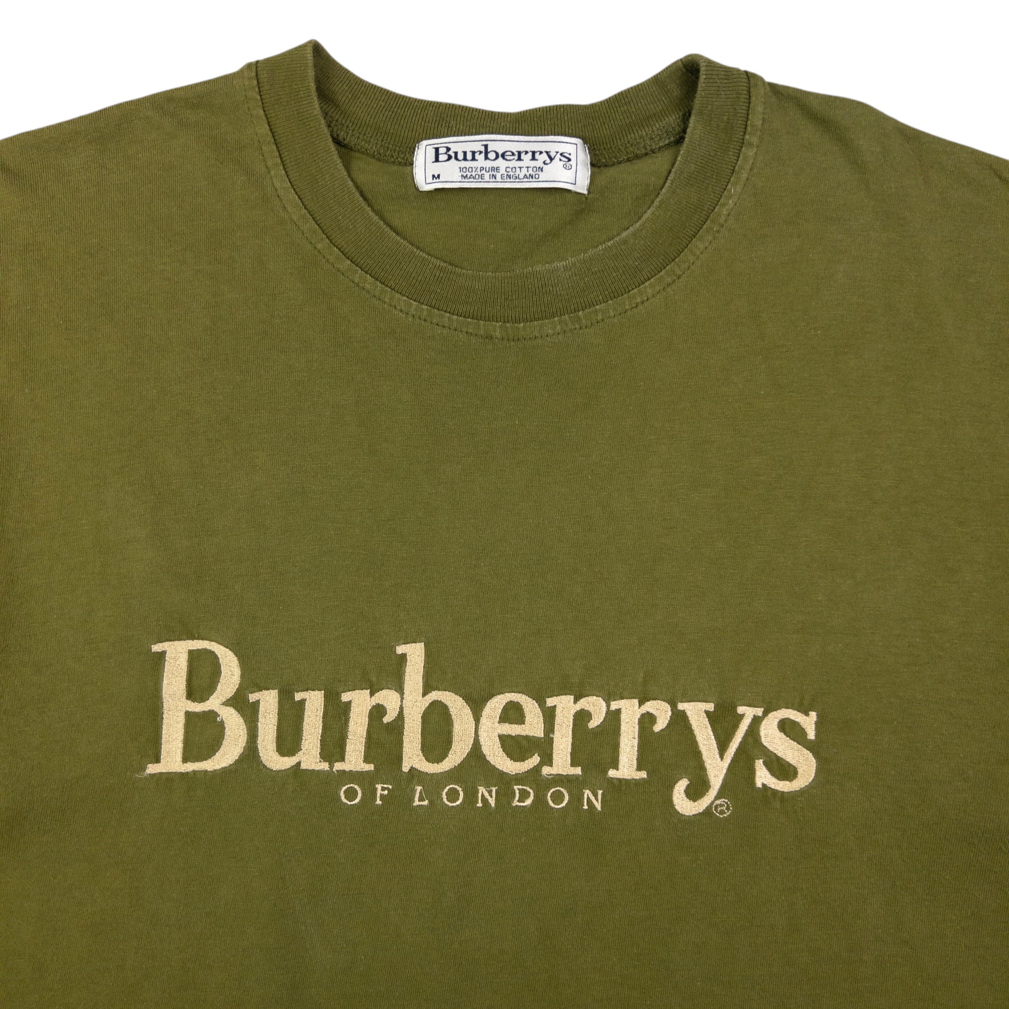 Vintage Burberry Embroidered T Shirt Size M