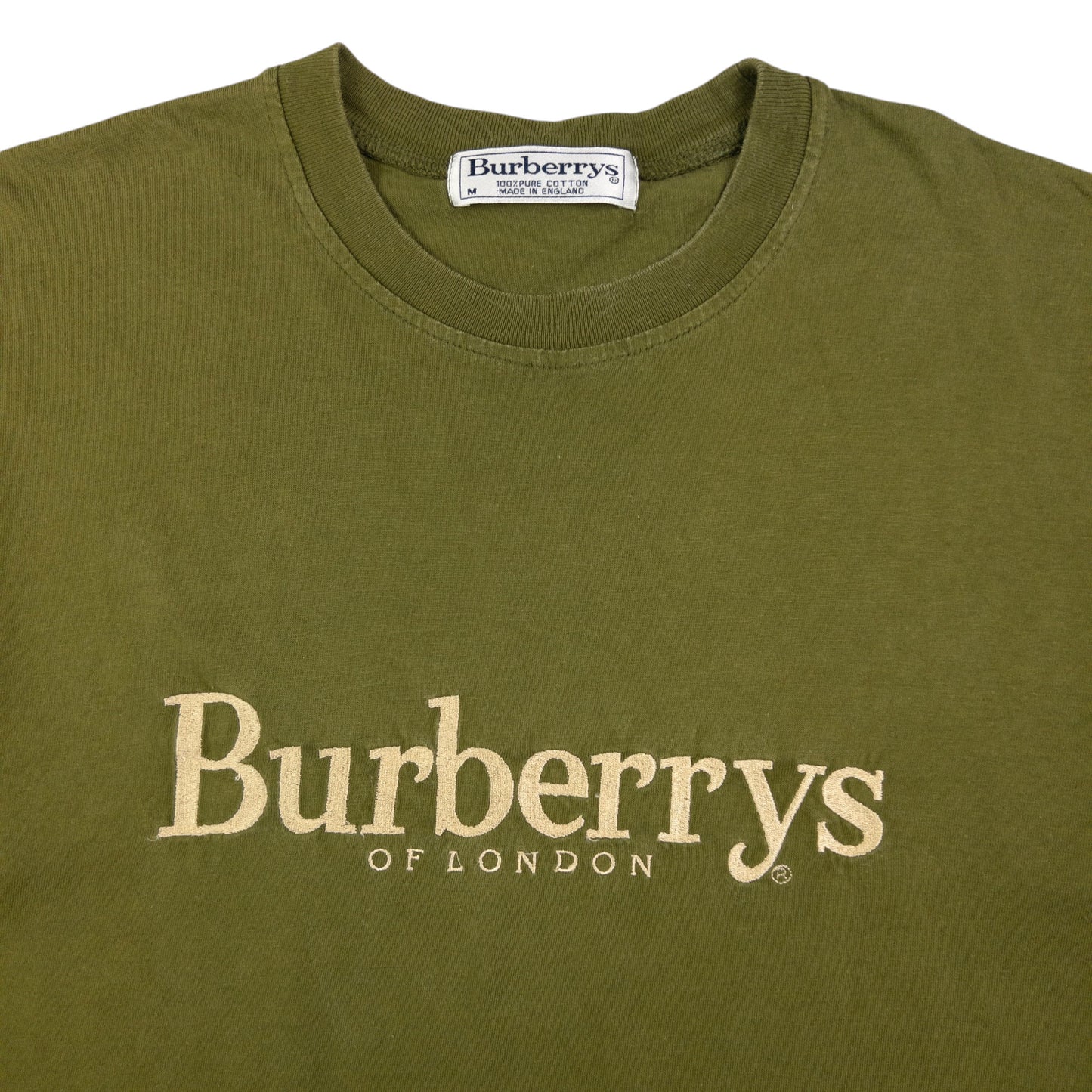 Vintage Burberry Embroidered T Shirt Size M