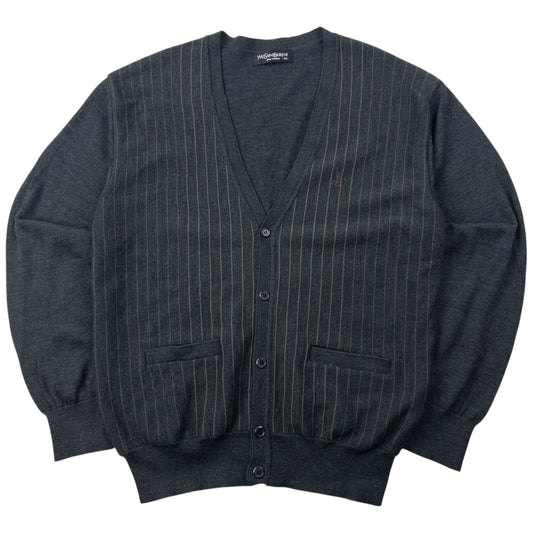 Vintage 90s YSL Yves Saint Laurent Striped Cardigan Size M