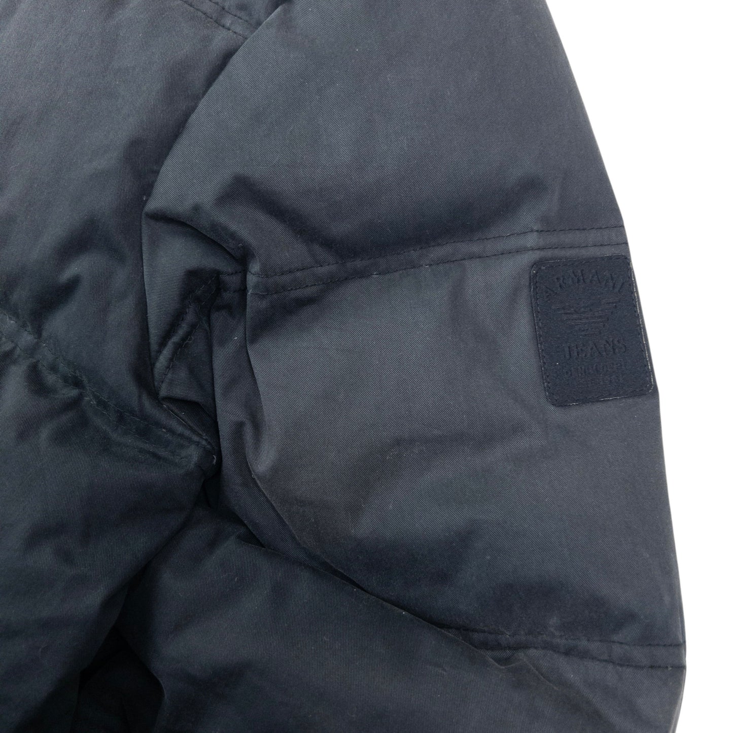 Vintage Armani Jeans Zip Up Puffer Jacket Size XL