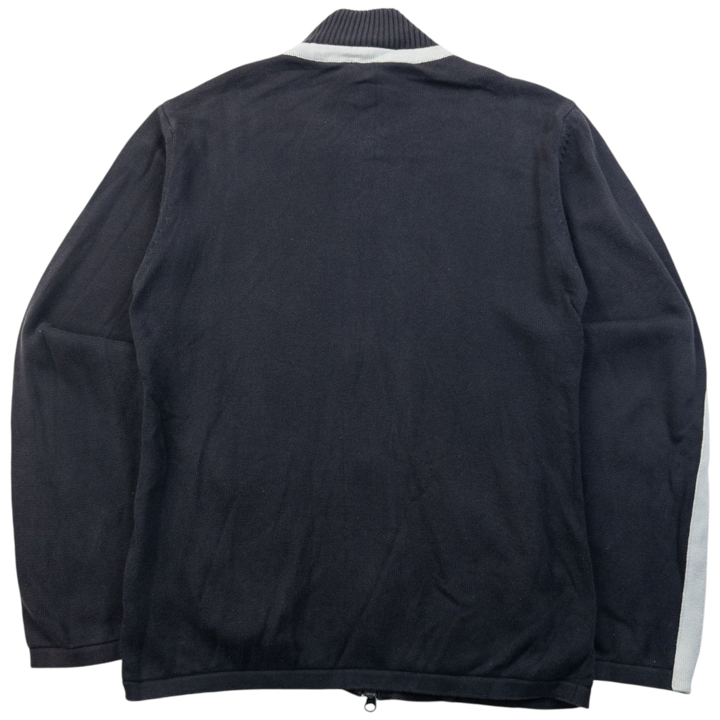 Vintage 2000s Armani Jeans Ribbed Zip Up Jumper Size M