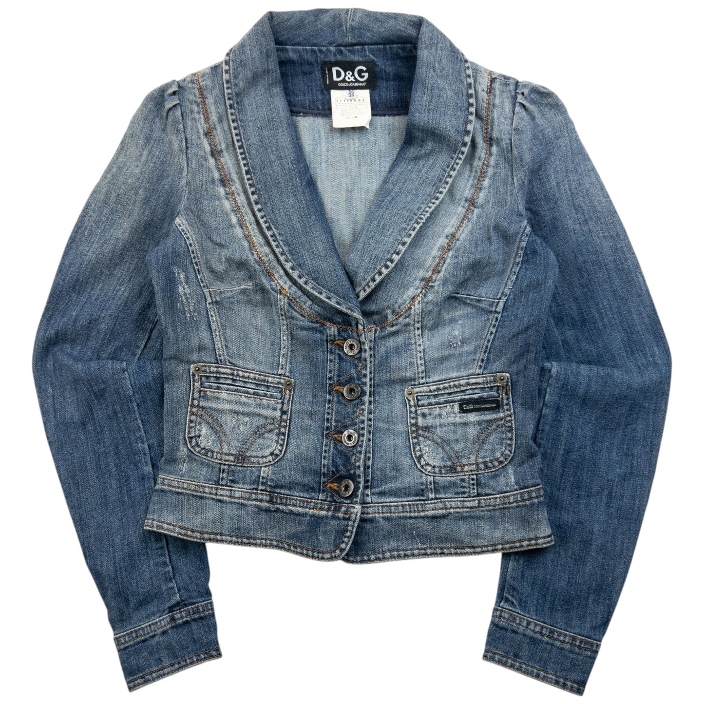 Vintage 2000s Dolce & Gabbana Button Up Denim Jacket Womens Size S