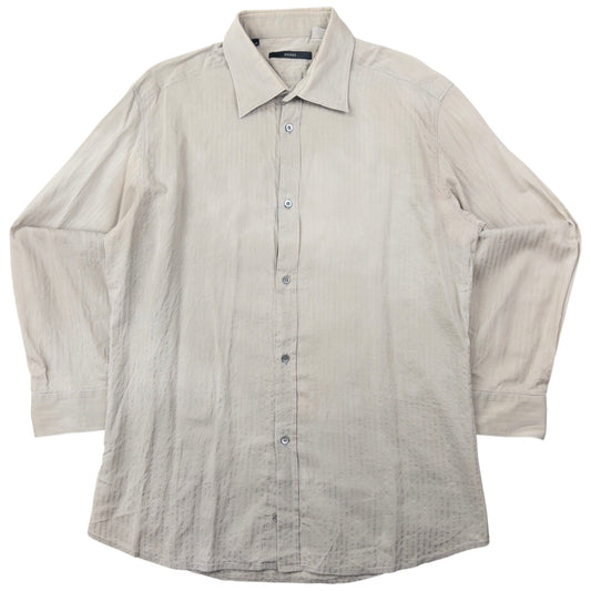 Vintage Gucci Striped Silk Long Sleeve Button Up Shirt Size M