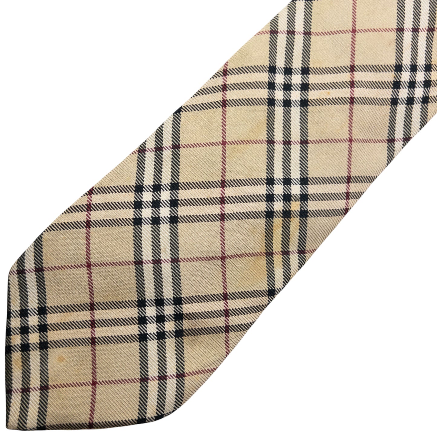 Vintage 2000s Burberry Nova Check Silk Tie