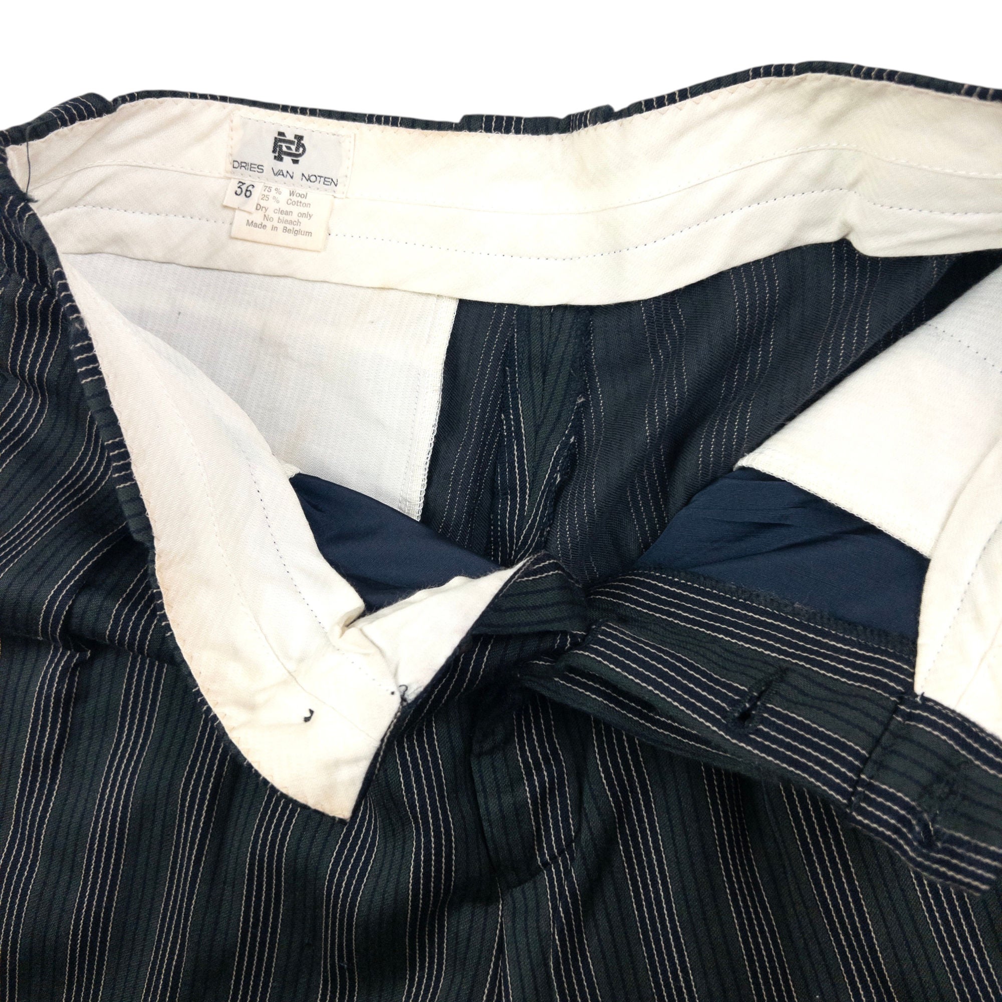 Vintage Dries Van Noten Striped Trousers Size W30