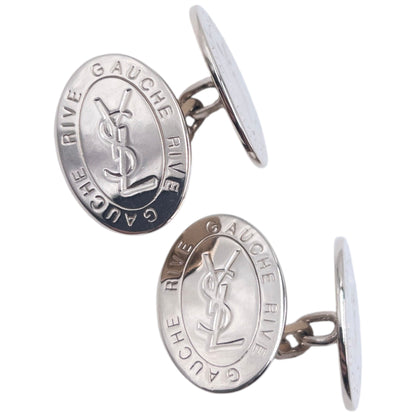 Vintage YSL Yves Saint Rive Gauche Embossed Chain Cuff Links