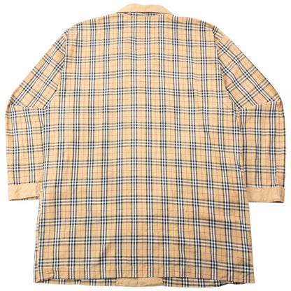 Vintage 90s Burberry Nova Check Long Sleeve Button Up Pyjama Shirt Size L