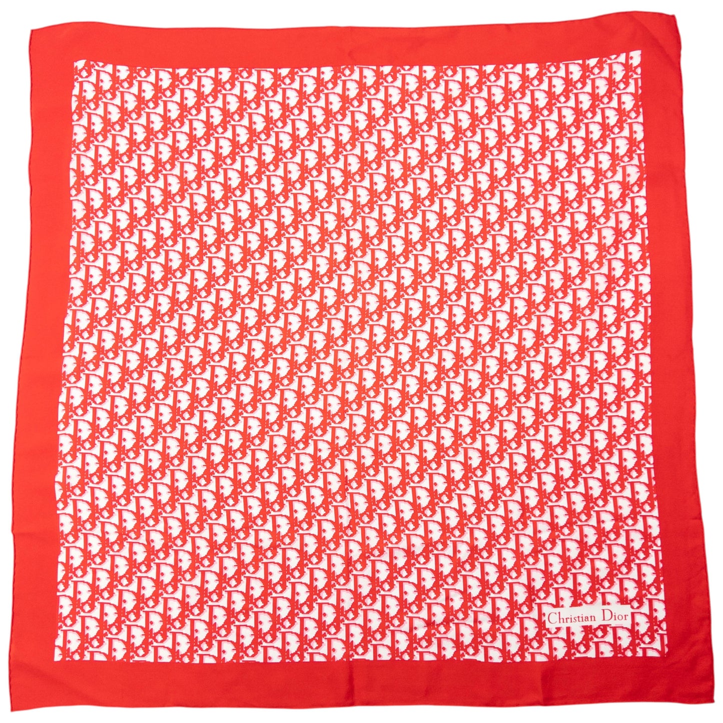 Vintage 90s Dior Monogram Pixel Silk Scarf