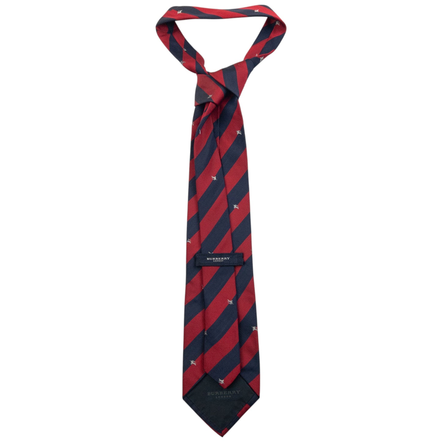 Vintage 2000s Burberry Striped Monogram Silk Tie