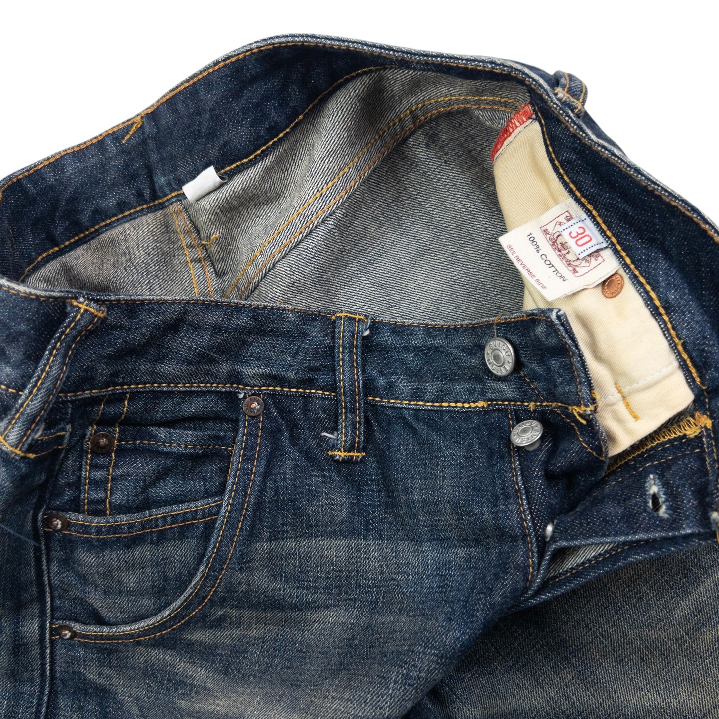 Vintage Evisu Painted Daicock Japanese Denim Jeans Size W30