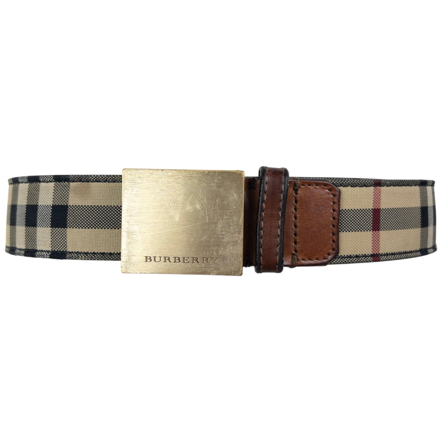Vintage Burberry Nova Check Belt Size W30