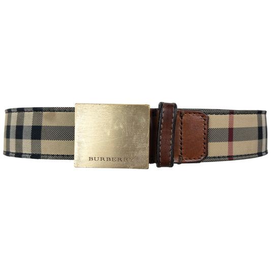 Vintage Burberry Nova Check Belt Size W30