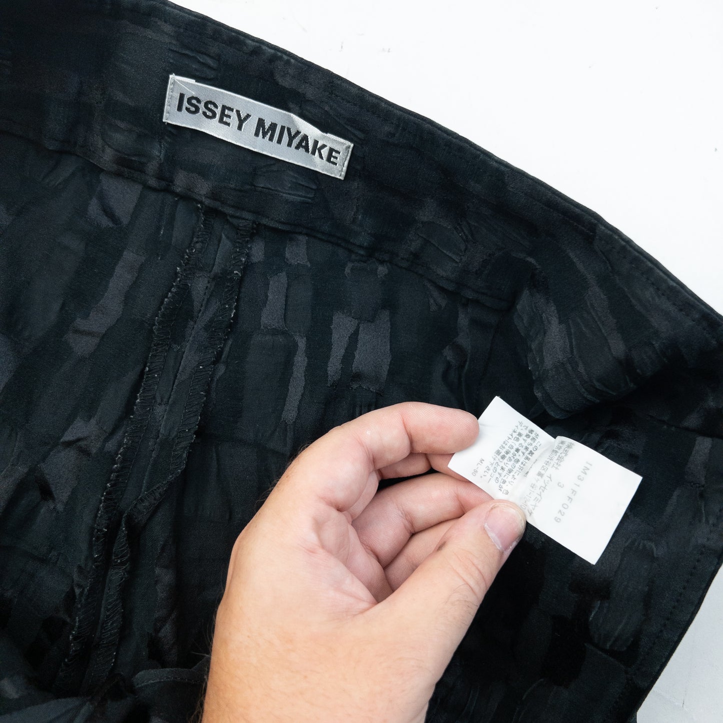 Vintage 90s Issey Miyake Textured Trousers Womens Size W30