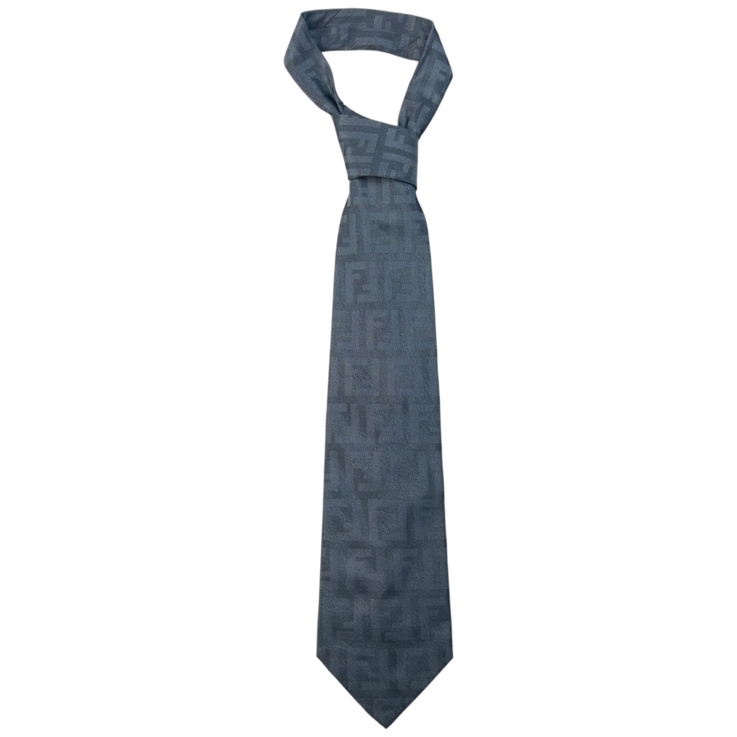 Vintage 2000s Fendi Iridescent Monogram Silk Tie