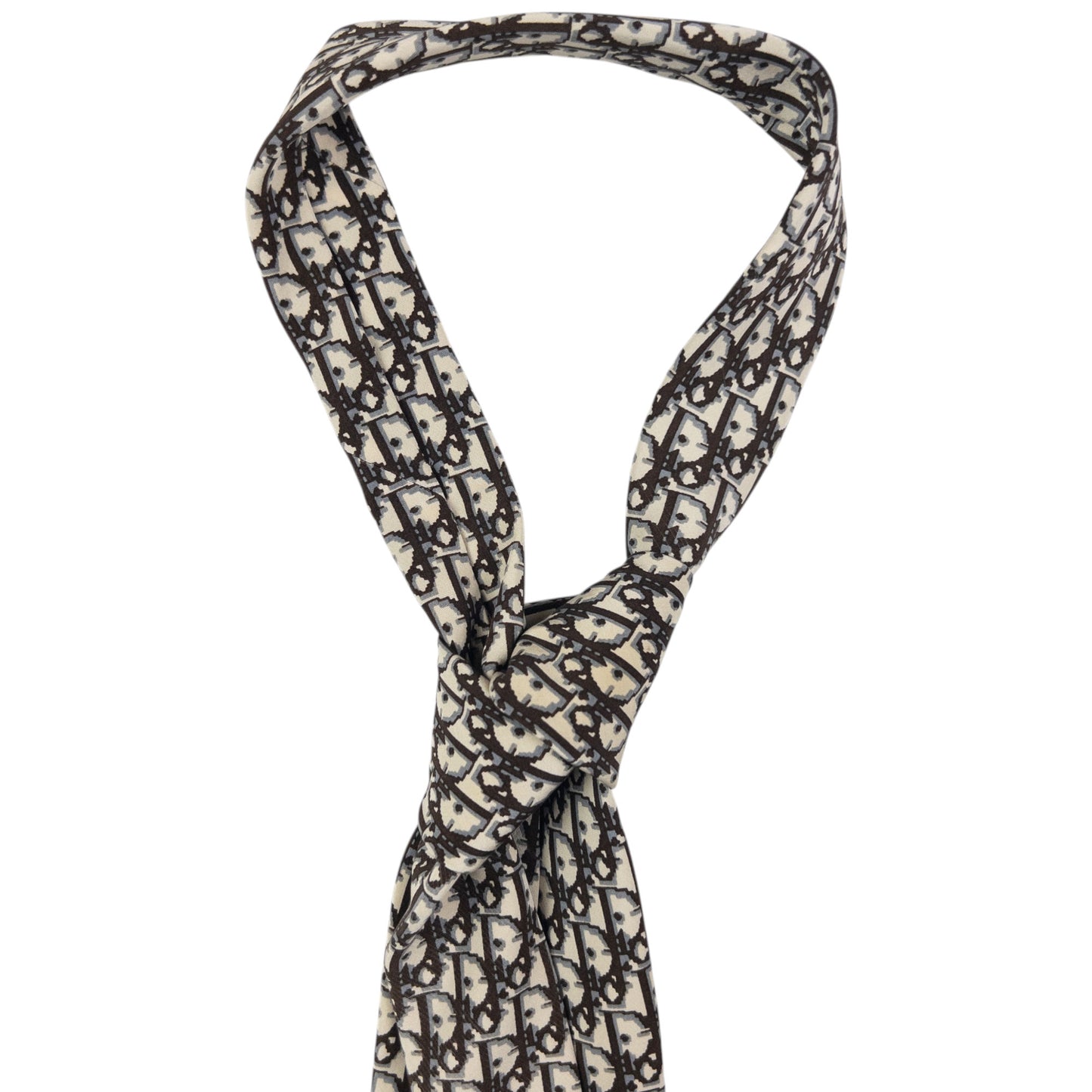 Vintage Dior Monogram Pixel Silk Tie