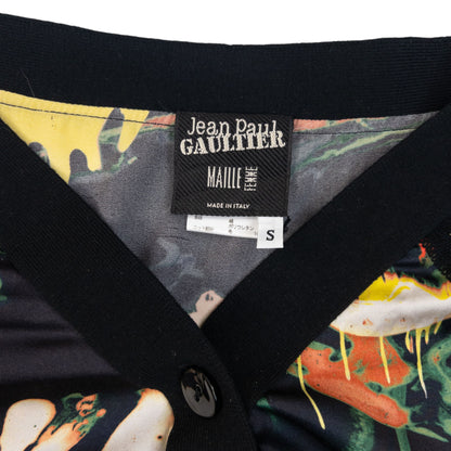 Vintage 90s Jean Paul Gaultier Femme Pattern Cardigan Womens Size S