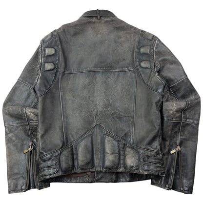 Vintage 90s Hugo Boss Zip Up Leather Jacket Size S