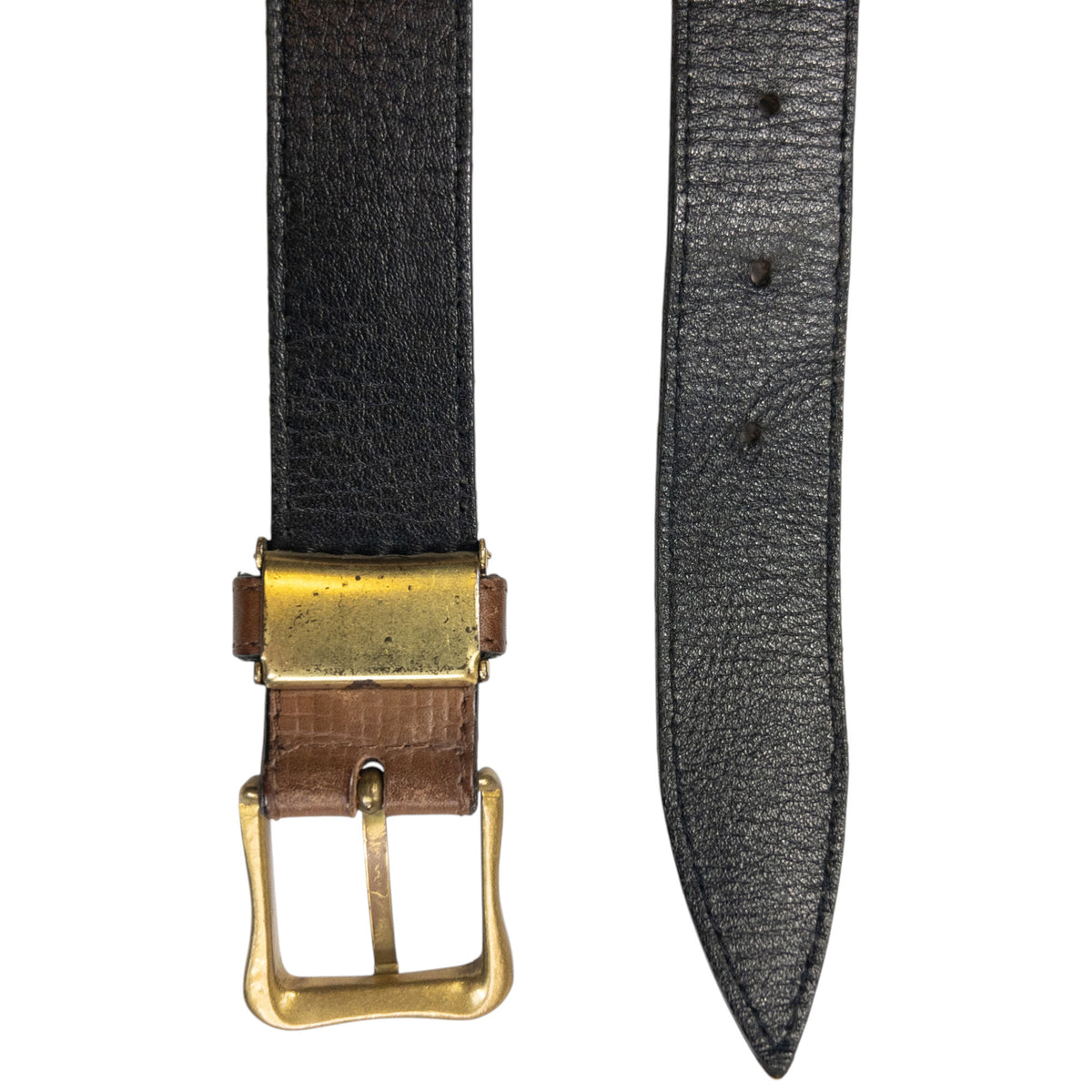 Vintage 2000s Issey Miyake Leather Belt Size S