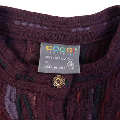 Vintage 2000s Coogi Knit Cardigan in purple (wool), photo 3