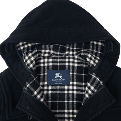 Vintage 2000s Burberry Nova Check Lined Wool Duffle Jacket Size M