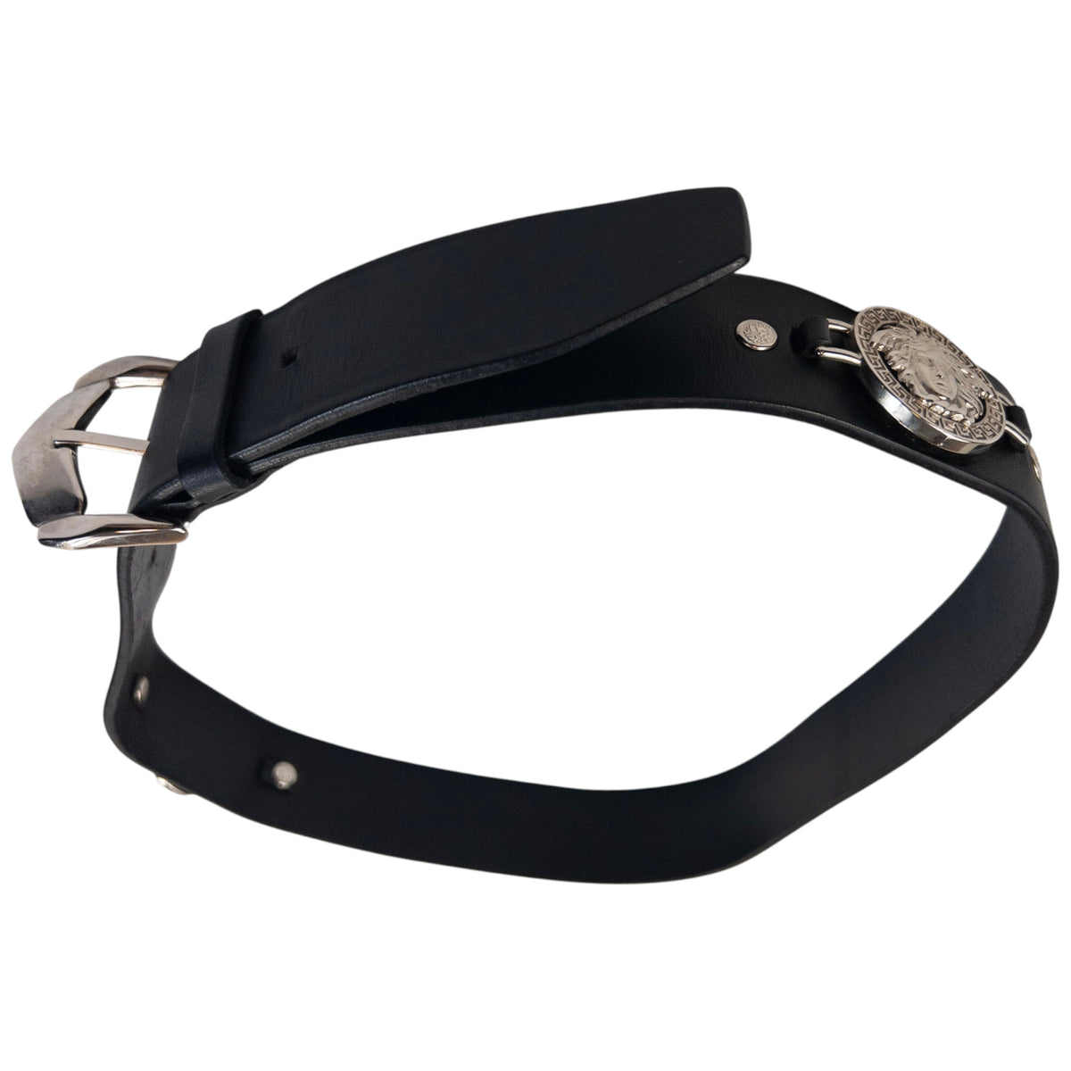 Vintage 90s Gianni Versace Embossed Leather Belt Size L
