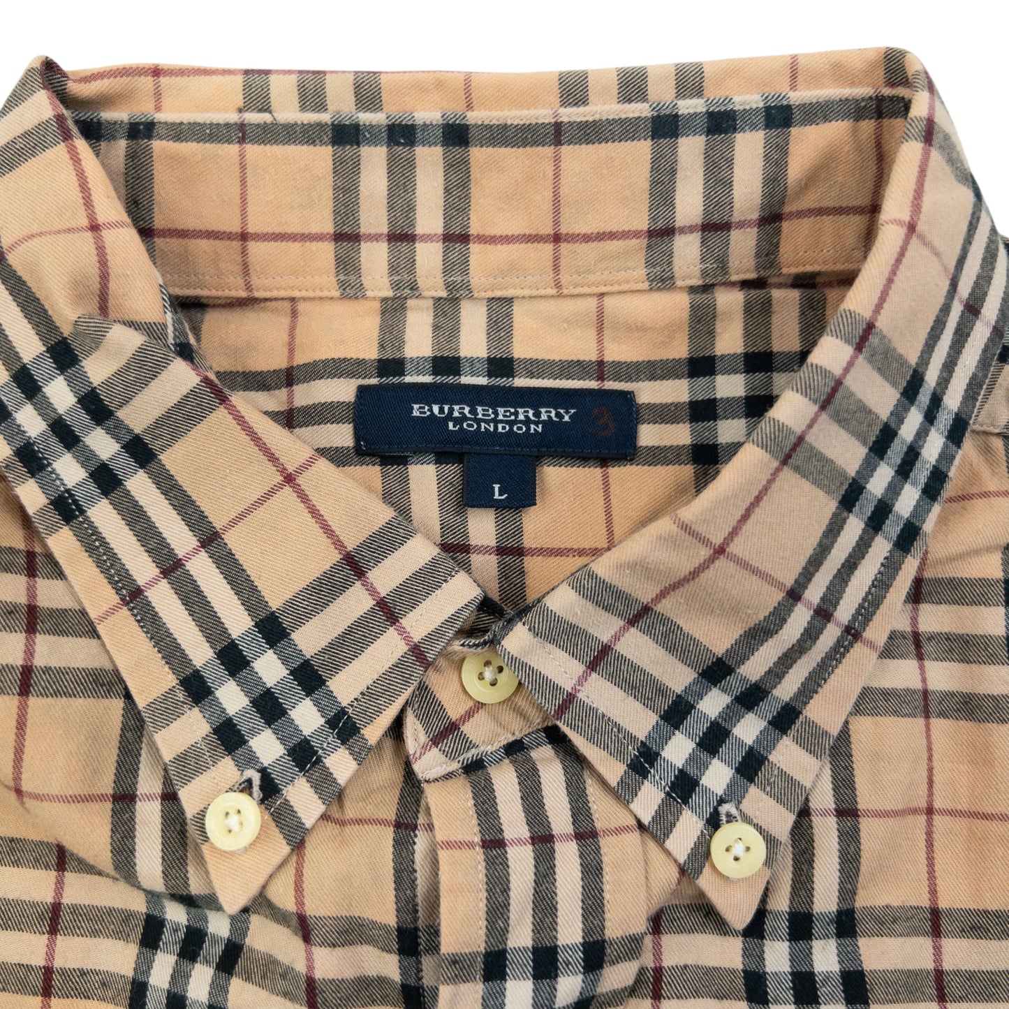Vintage 2000s Burberry Nova Check Long Sleeve Button Up Shirt Size L