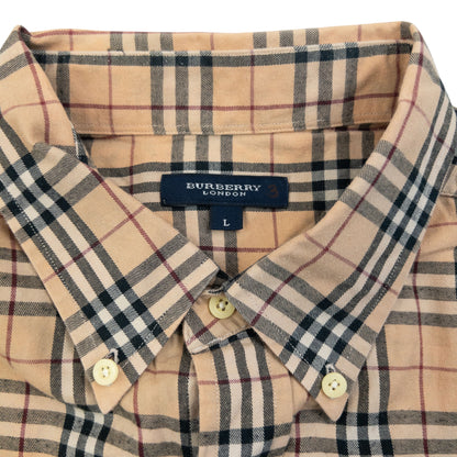 Vintage 2000s Burberry Nova Check Long Sleeve Button Up Shirt Size L