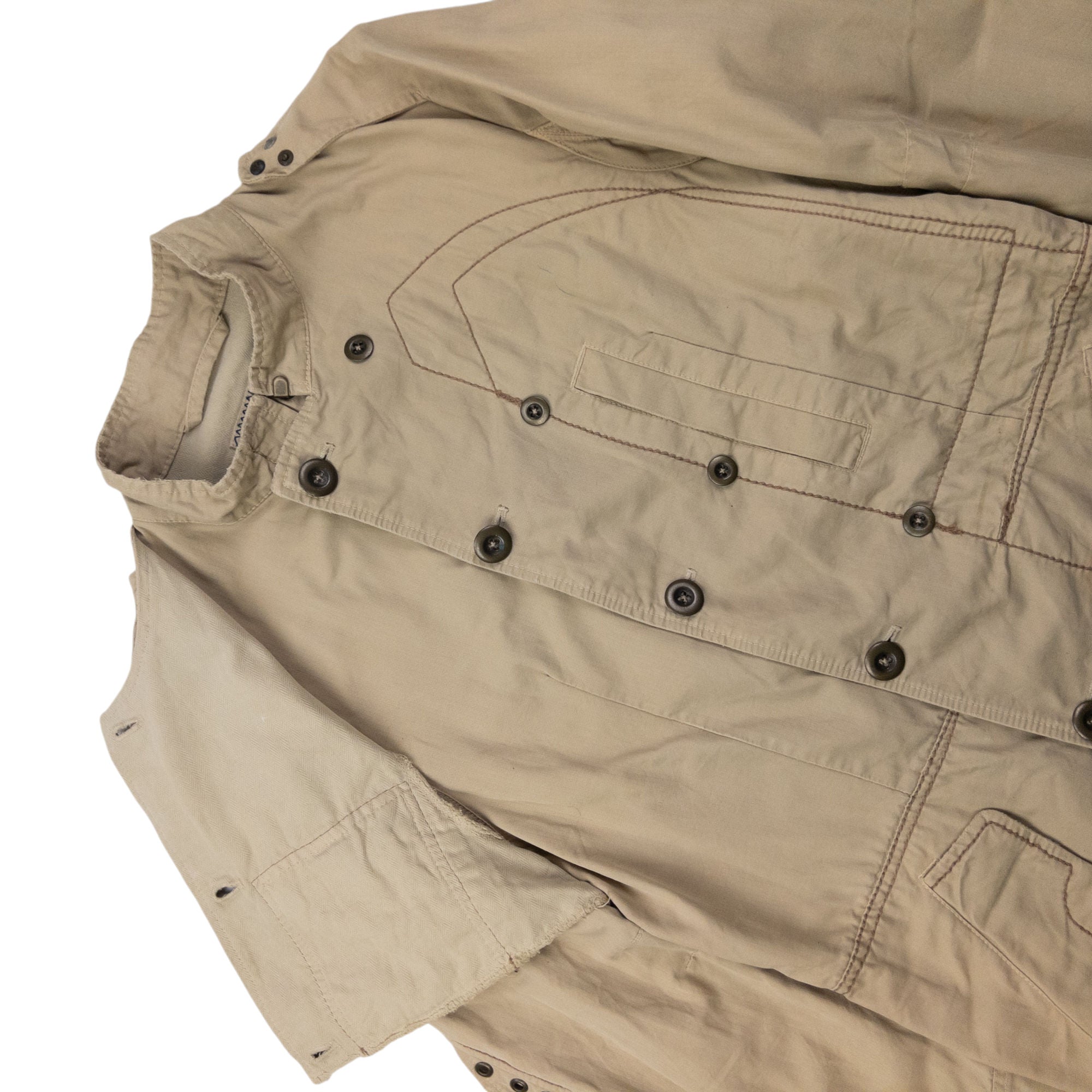 Vintage 2000s Marithe + Francois Girbaud Button Up Eyelet Jacket Womens Size L