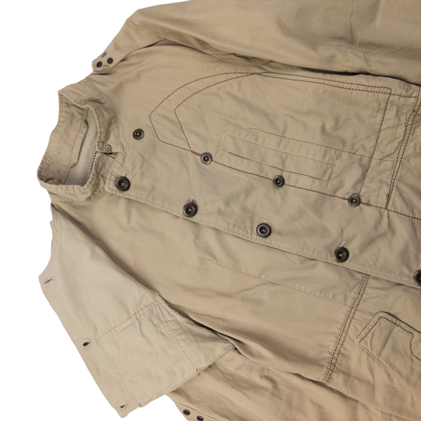 Vintage 2000s Marithe + Francois Girbaud Button Up Eyelet Jacket Womens Size L