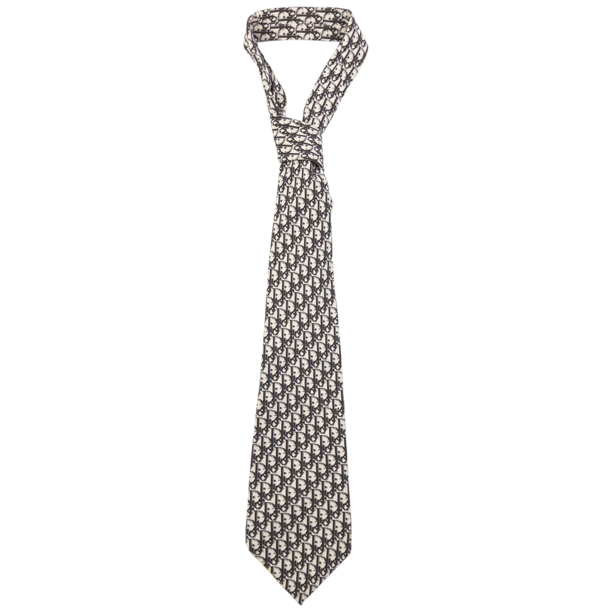 Vintage Dior Monogram Pixel Silk Tie
