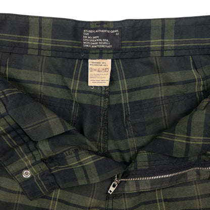 Vintage Stussy Checkered Mutli Pocket Cargo Trousers Size W32