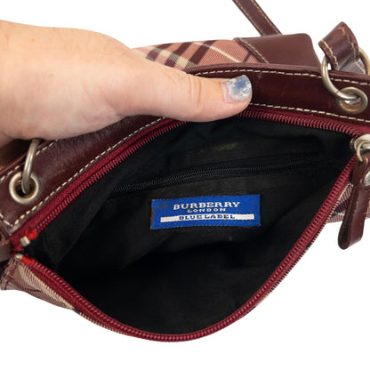 Vintage Burberry Blue Label Nova Check schoudertas uit de jaren 2000