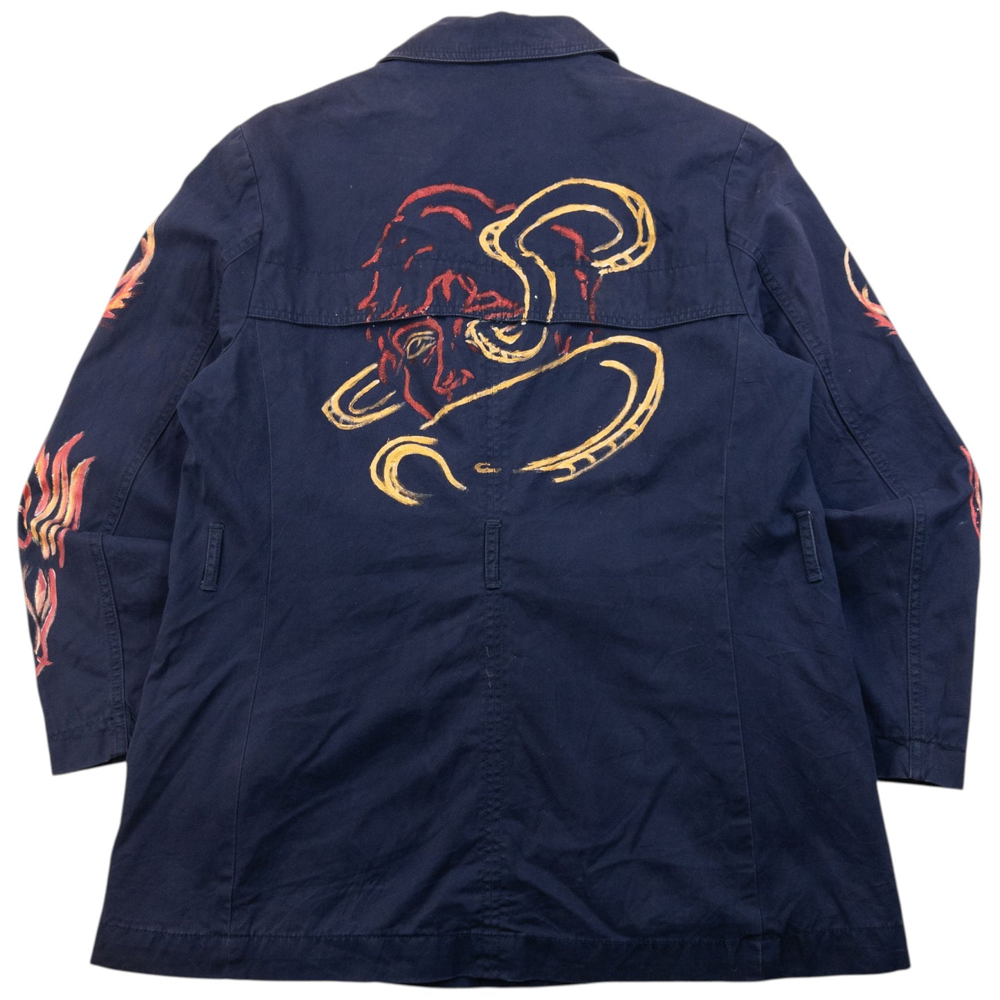 Vintage 2000s GAP Hand Painted Dragon Jacket Womens Size L