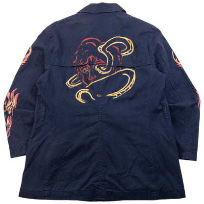 Vintage 2000s GAP Hand Painted Dragon Jacket Womens Size L