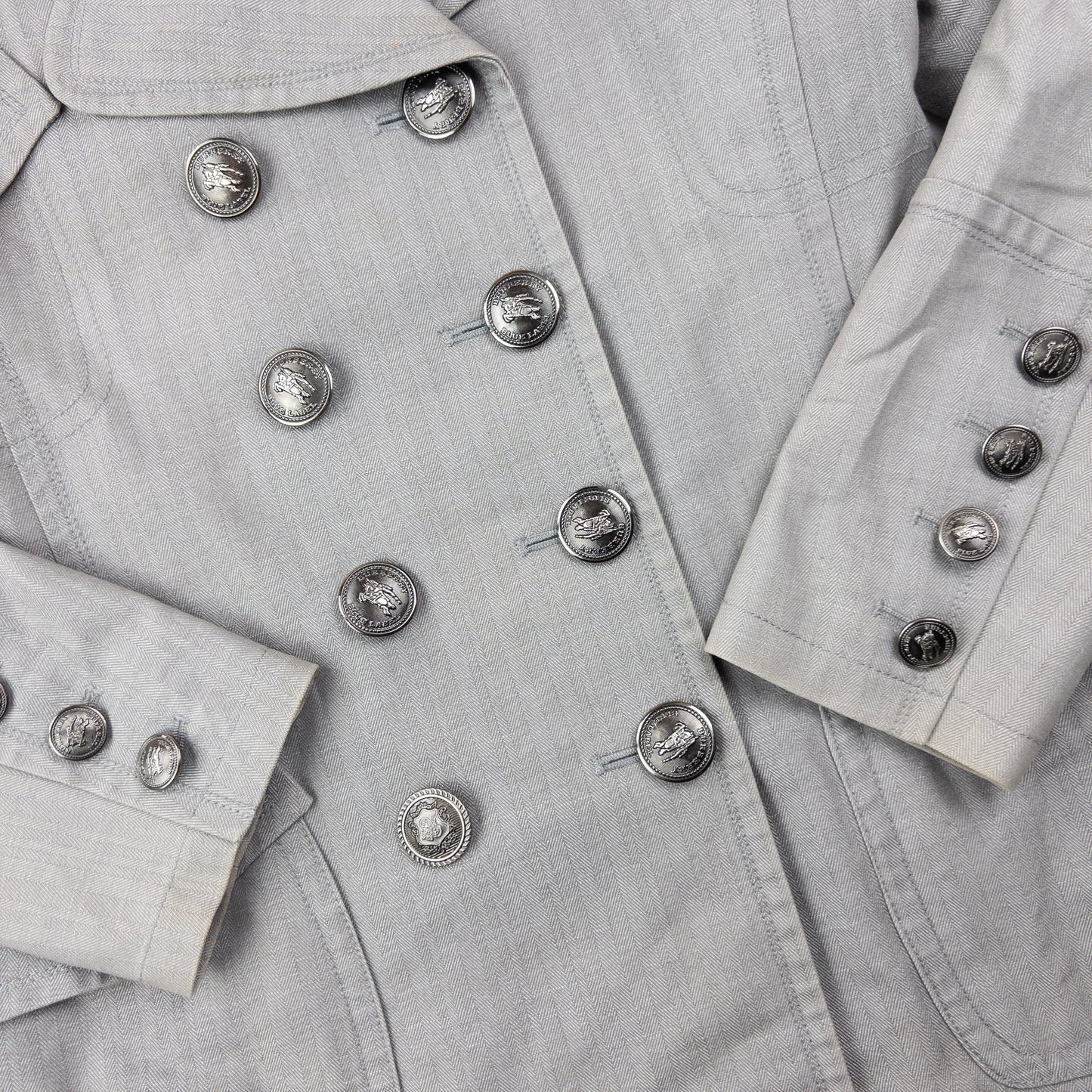Vintage 2000s Burberry Blue Label Nova Check Lined Trench Jacket Womens Size M