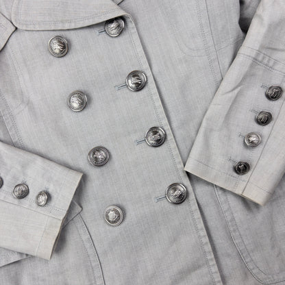 Vintage 2000s Burberry Blue Label Nova Check Lined Trench Jacket Womens Size M